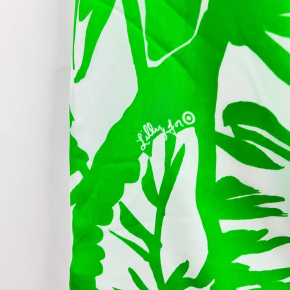 Lilly Pulitzer Target Dress Womens XS Green Flare Sleeve Satin Boom Boom Mini - Picture 10 of 16